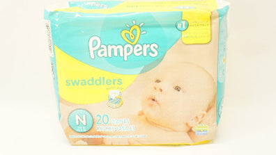 P&G Pampers Swaddlers, Size N, <10 Ib - Pack of 20